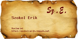 Szokol Erik névjegykártya